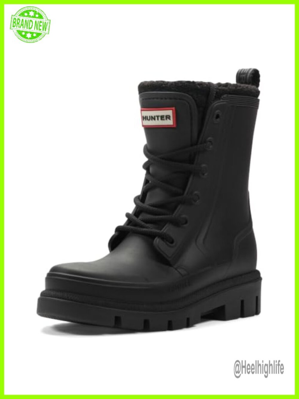 Insulated Waterproof Rain Boots Mid-Calf Cushioned Faux Fur Lined
